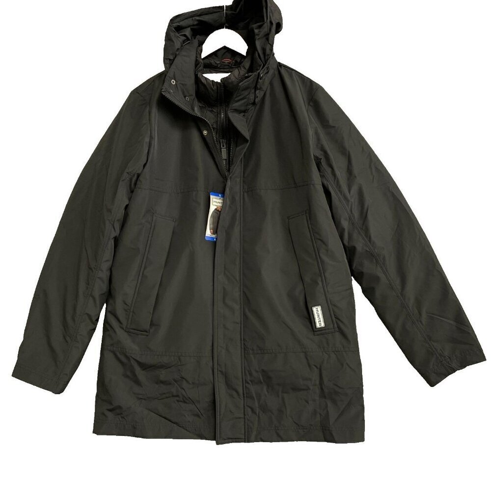 NEW Hunter Mens 3-In-1 Jacket Black Large Polyester Waterproof Vest Lined Jck161
